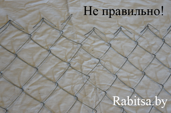 соединение сетки рабицы